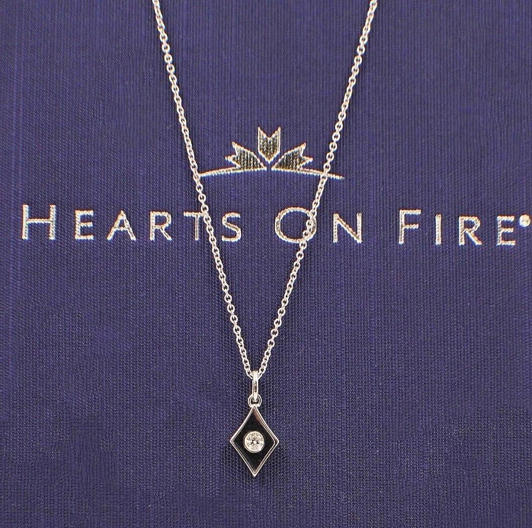 Hearts on Fire Full House Diamond Pendant Necklace 18 Karat White Gold In Excellent Condition In San Diego, CA