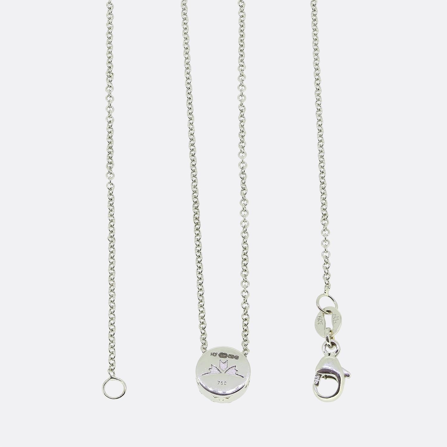 Taglio brillante Collana con ciondolo con diamanti Hearts On Fire in vendita