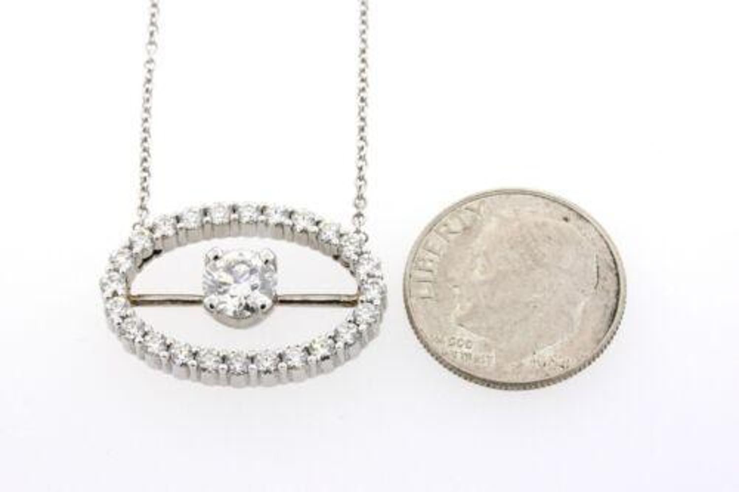 Hearts On Fire HOF - Ciondolo con diamante da 1,52 carati, centro rotondo da 0,80 Ovale - Collana in 18k in vendita 4