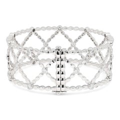 Pulsera tipo brazalete «Hearts On Fire Lorelei Lattice Diamond» de oro blanco de 18 quilates, 2,40 quilates en total