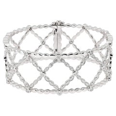 Pulsera tipo brazalete «Hearts On Fire Lorelei Lattice Diamond» de oro blanco de 18 quilates, 2,40 quilates en total