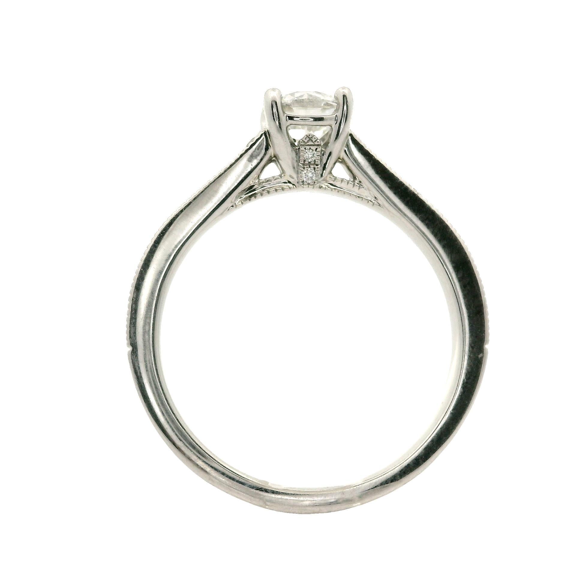 Anillo de compromiso Hearts On Fire Platino 0,67 ctw Diamante Fogoso Solitario Clásico en venta 6