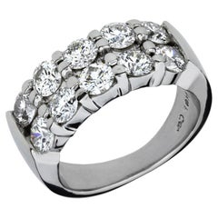 Hearts on Fire Platinum 2.16 Carat Total Weight Diamond Band
