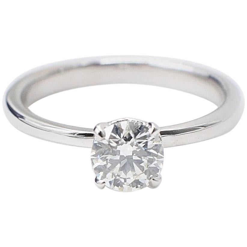 Hearts on Fire Round 0.667ct Flawless Diamond Engagement Ring in 18k White Gold