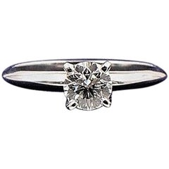 Used Hearts on Fire Round Brilliant 0.657 ct G VS2 Engagement Ring 14k White Gold