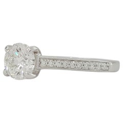 Hearts on Fire Round Brilliant AGS Triple Deal Cut Diamond Ring