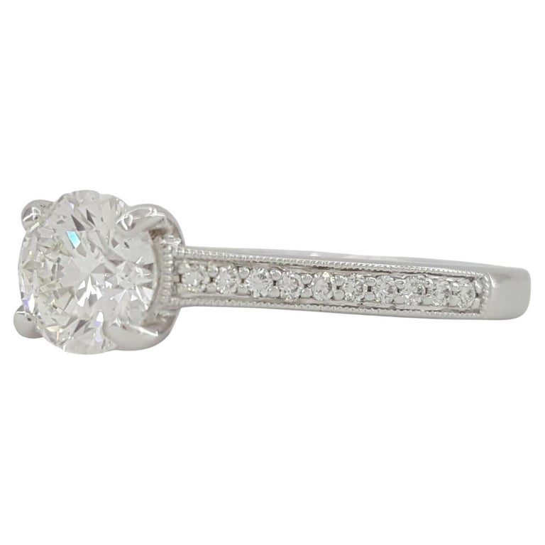Hearts on Fire Round Brilliant AGS Triple Deal Cut Diamond Ring For ...