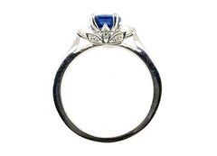 Hearts on Fire Sapphire Diamond Engagement Ring 1.30ct Platinum