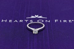Hearts on Fire Serenity Round Diamond Engagement Ring in 18k White Gold 0.536TCW