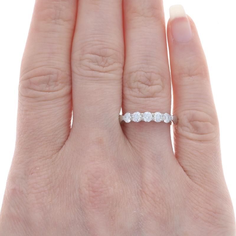 Round Cut Hearts on Fire Signature Diamond Five-Stone Band - White Gold 18k Rd .75ctw Ring