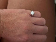 Herze auf Feuer Solitär Diamant Verlobungsring Platin