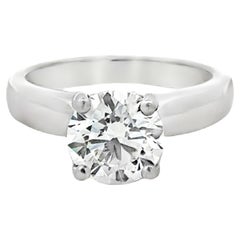 Hearts on Fire Solitaire Diamond Engagement Ring Platinum