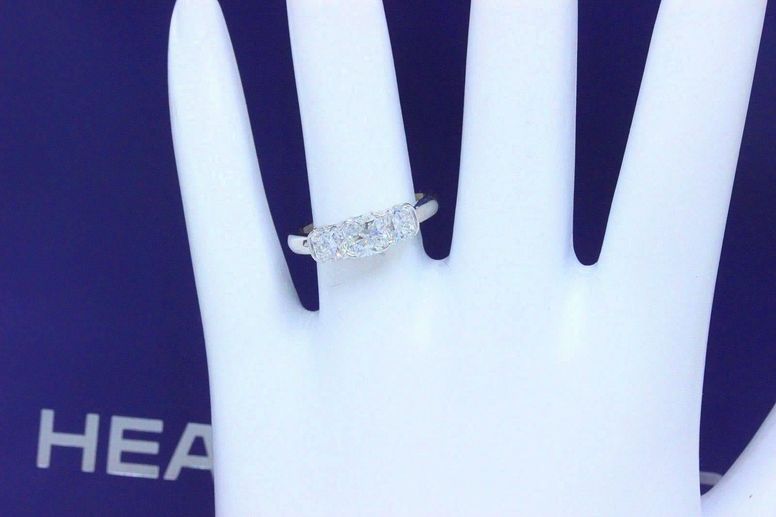 Hearts on Fire Square Dream Cut 1.45 Carat Diamond Ring 18 Karat White Gold In Excellent Condition In San Diego, CA