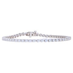 Hearts On Fire Temptation Diamond Three-Prong Tennis Bracelet 7" White Gold 18k