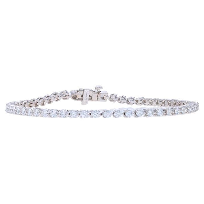 Hearts On Fire Temptation Bracciale tennis a tre punte con diamanti da 7" in oro bianco 18k