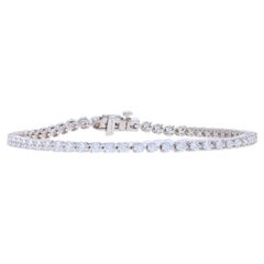 Hearts On Fire Temptation Diamond Three-Prong Tennis Bracelet 7" White Gold 18k