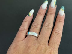 Hearts on Fire Wedding Band Ring in 18k White Gold