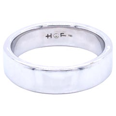 Hearts on Fire Wedding Band Ring in 18k White Gold