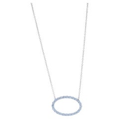 Hearts On Fire Skurrile große ovale Diamant-Halskette 16 3/4" Weißgold18k .82ctw