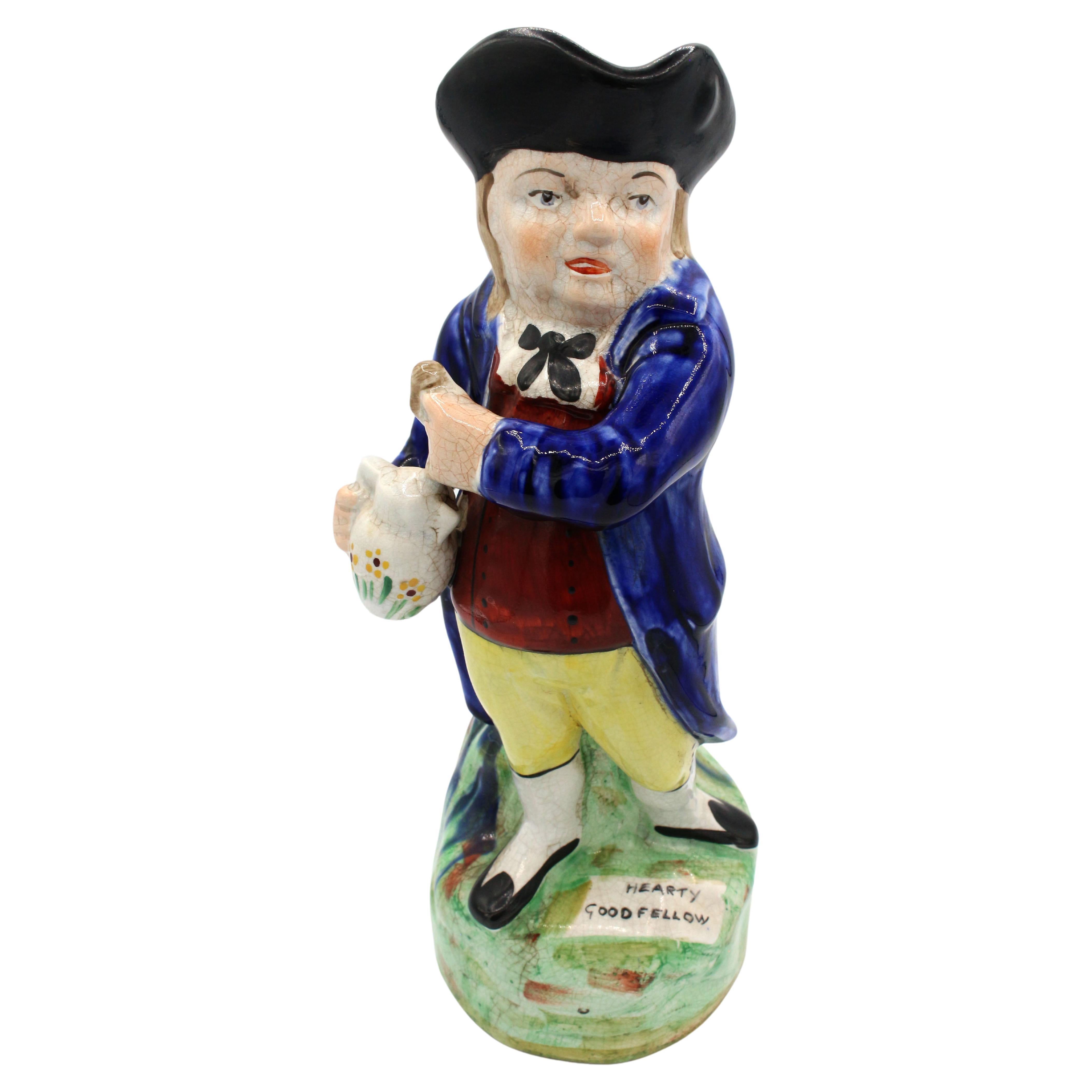 Hearty Goodfellow Toby Jug, late 19th century, Staffordshire, England For Sale