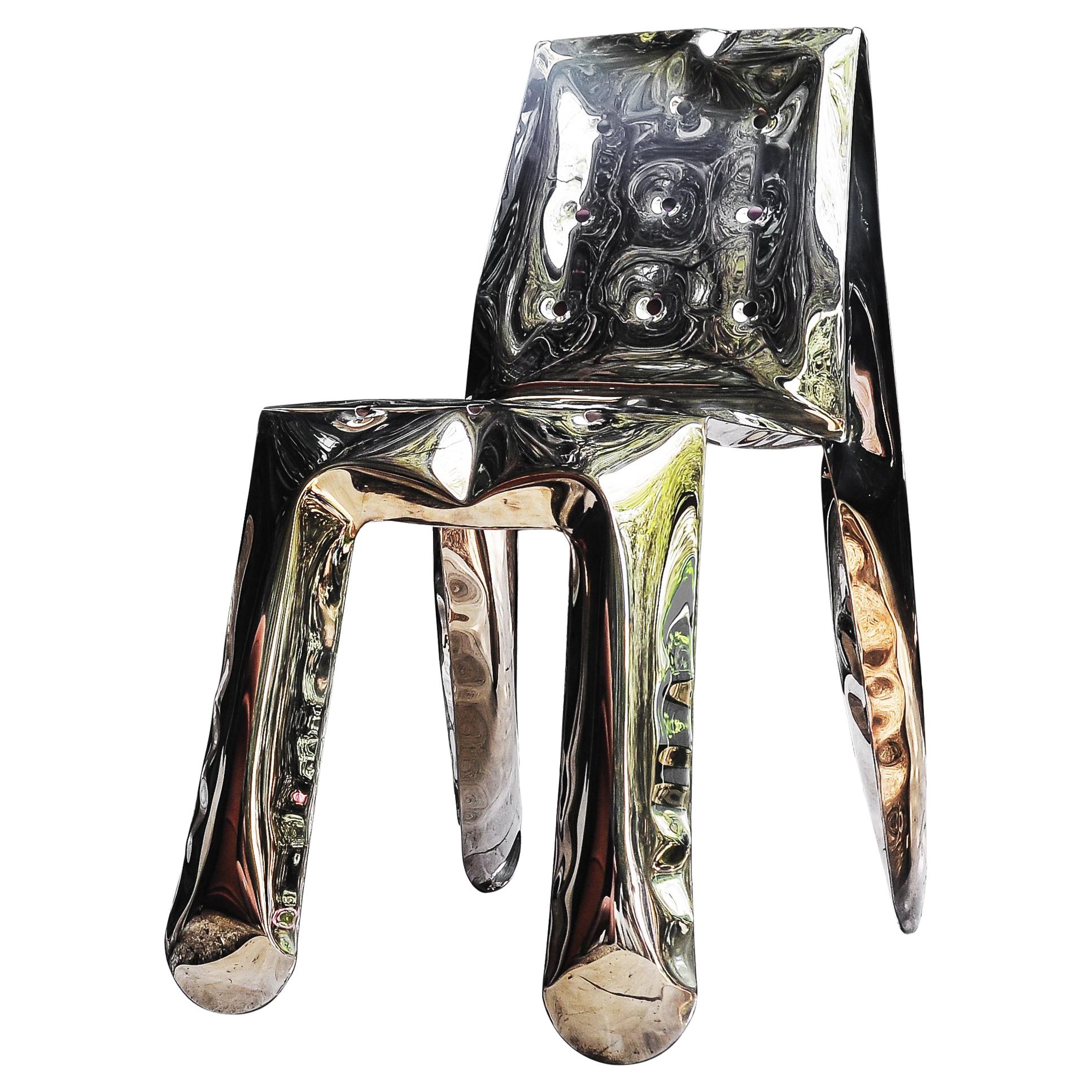 Heat Collection Chippensteel 1.0 Chair in Gold Stainless Steel by Zieta