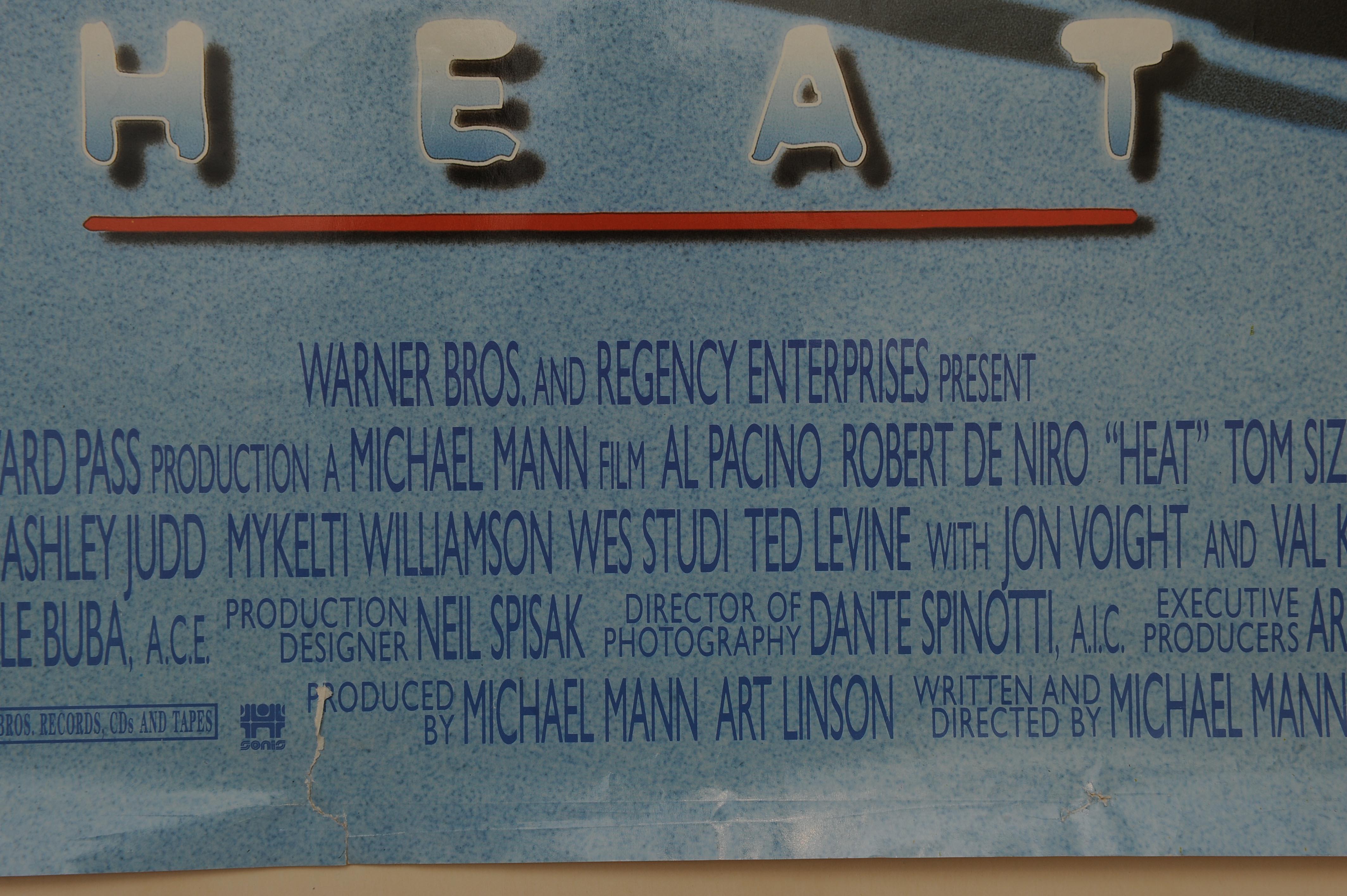 Américain Affiche originale du film Robert De Niro, Al Pacino, Val Kilmer Michael Mann en vente