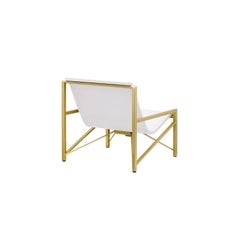 Heated Indoor/Outdoor Cast Stone Evia Chair, Custom Frame, Arctic White