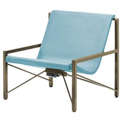 Heated Indoor/Outdoor Cast Stone Evia Chair, Custom Frame, Ocean