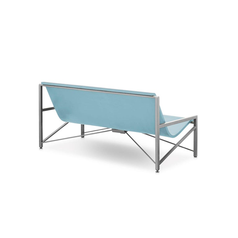 Heated Indoor Outdoor Cast Stone Evia Lounge Custom Frame Ocean