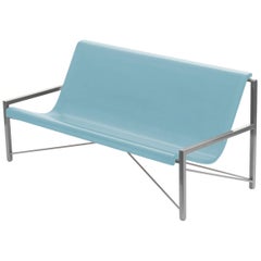 Heated Indoor/Outdoor Cast Stone Evia Lounge, Custom Frame, Ocean