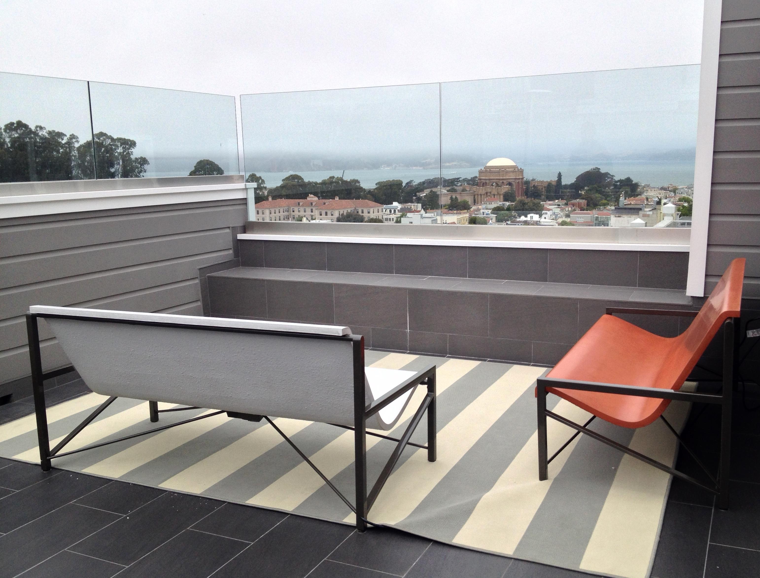 American Heated Indoor/Outdoor Cast Stone Evia Lounge, Custom Frame, Orange For Sale