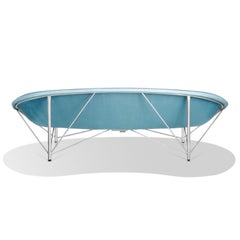 Heated Indoor/Outdoor Cast Stone Helios Lounge with Custom Frame, Ocean