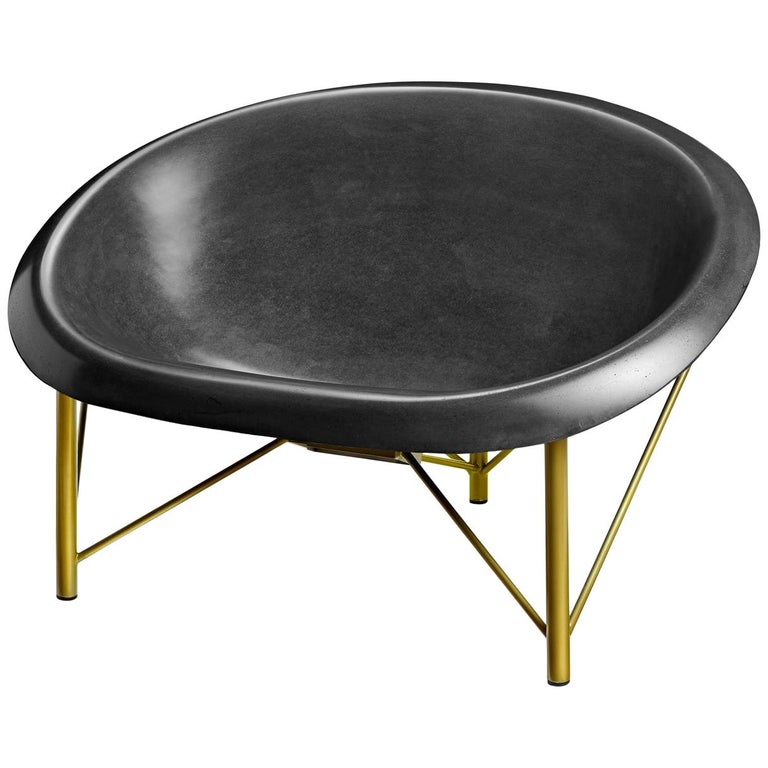 Heated Indoor/Outdoor Cast Stone Helios Love Chair, Custom Frame