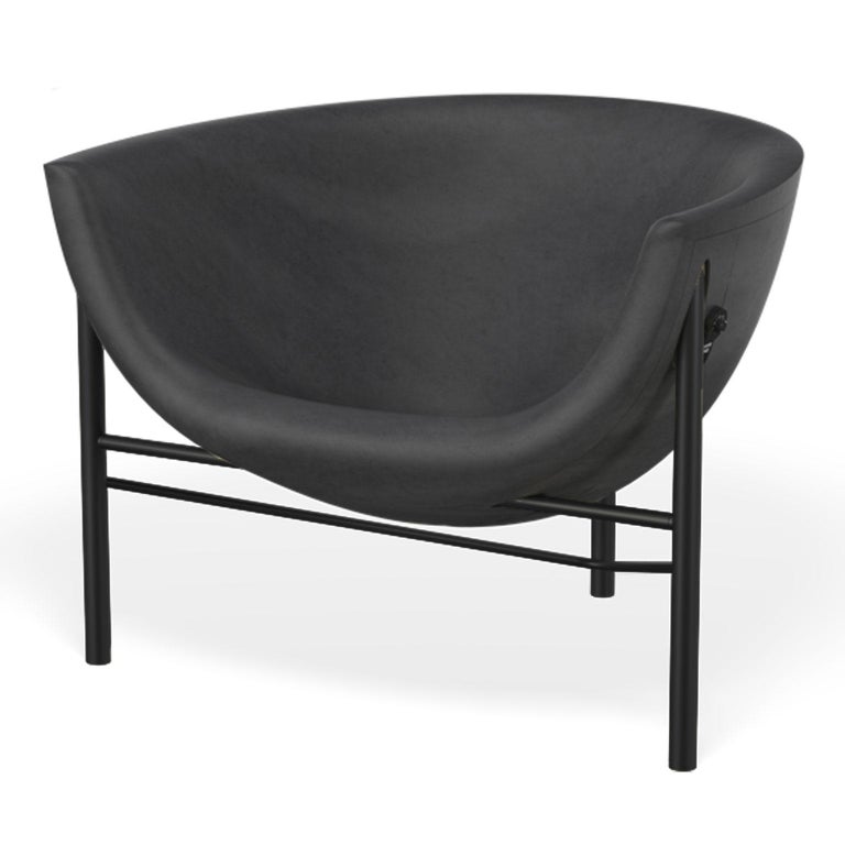 Heated Indoor/Outdoor Cast Stone Kosmos Chair with Custom Frame