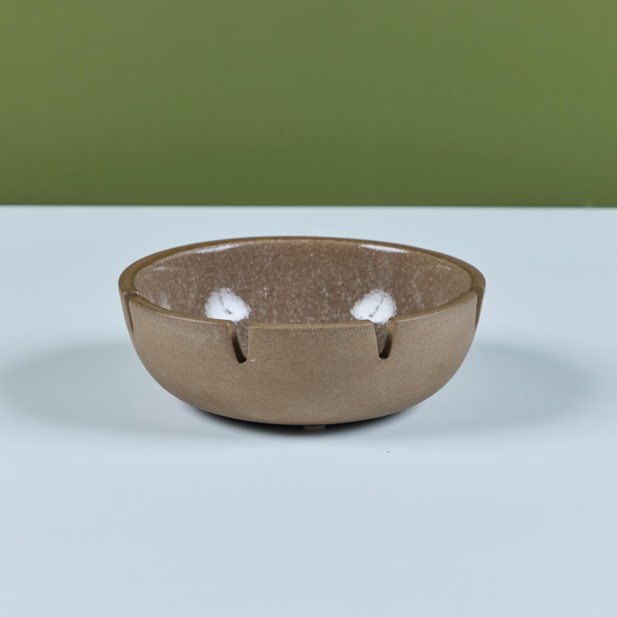 American Heath Ceramics Speckle Glazed Ashtray For Sale