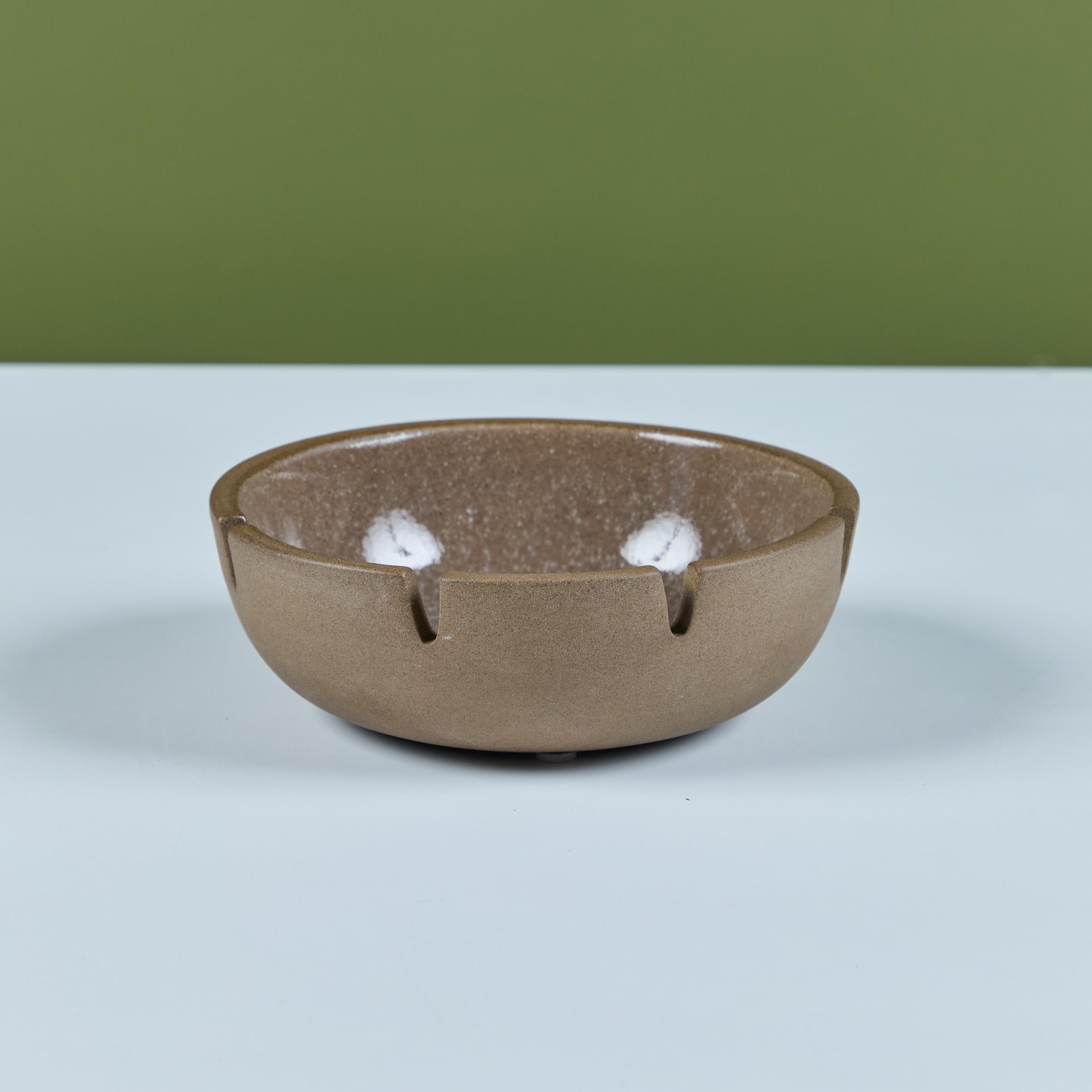 20th Century Heath Ceramics Speckle Glazed Ashtray For Sale