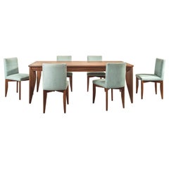 Heath Dining Table and Six Chairs in American Walnut Designed by Terence Conran