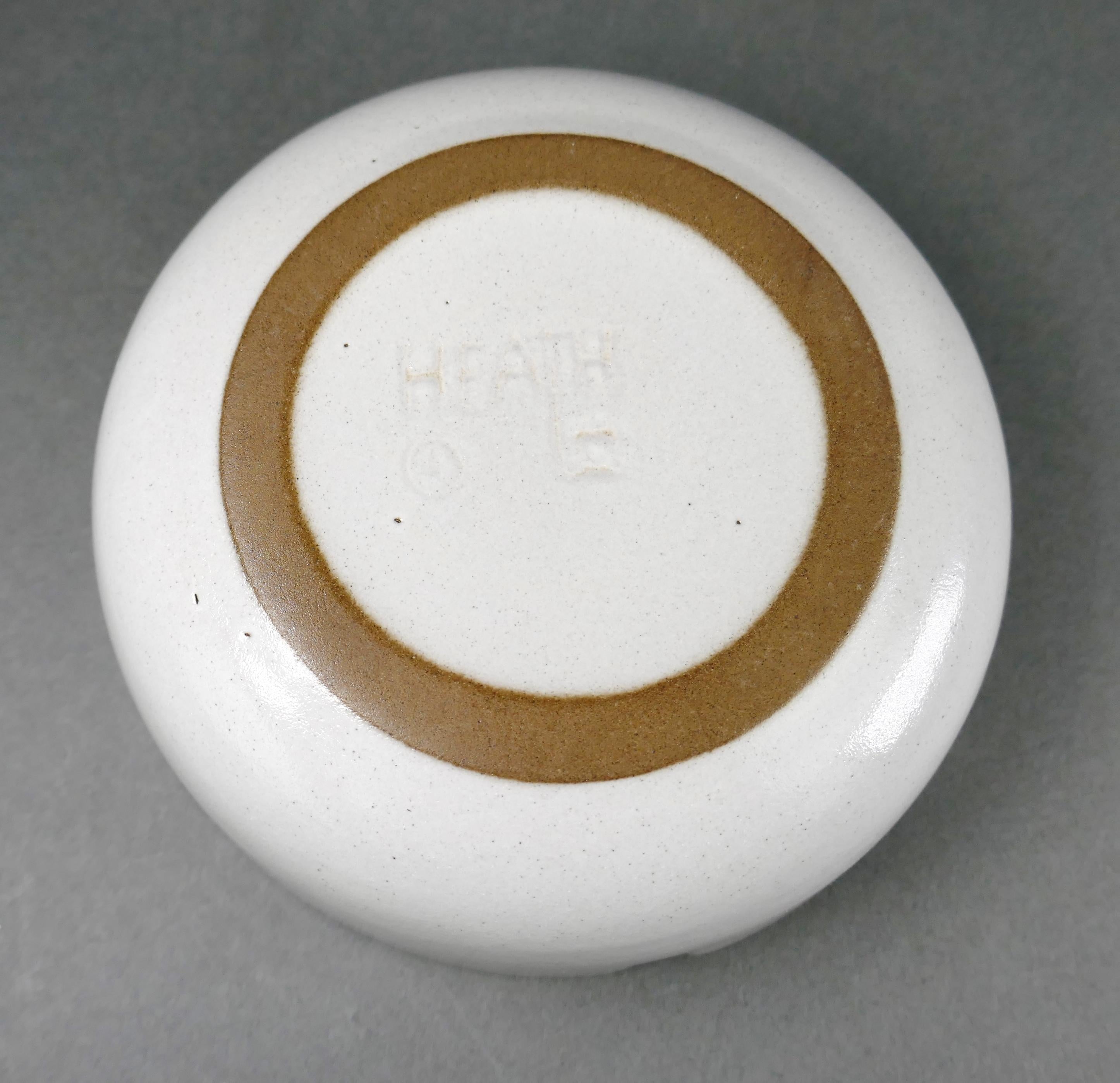 American Heath Stoneware Ceramic White Ashtray