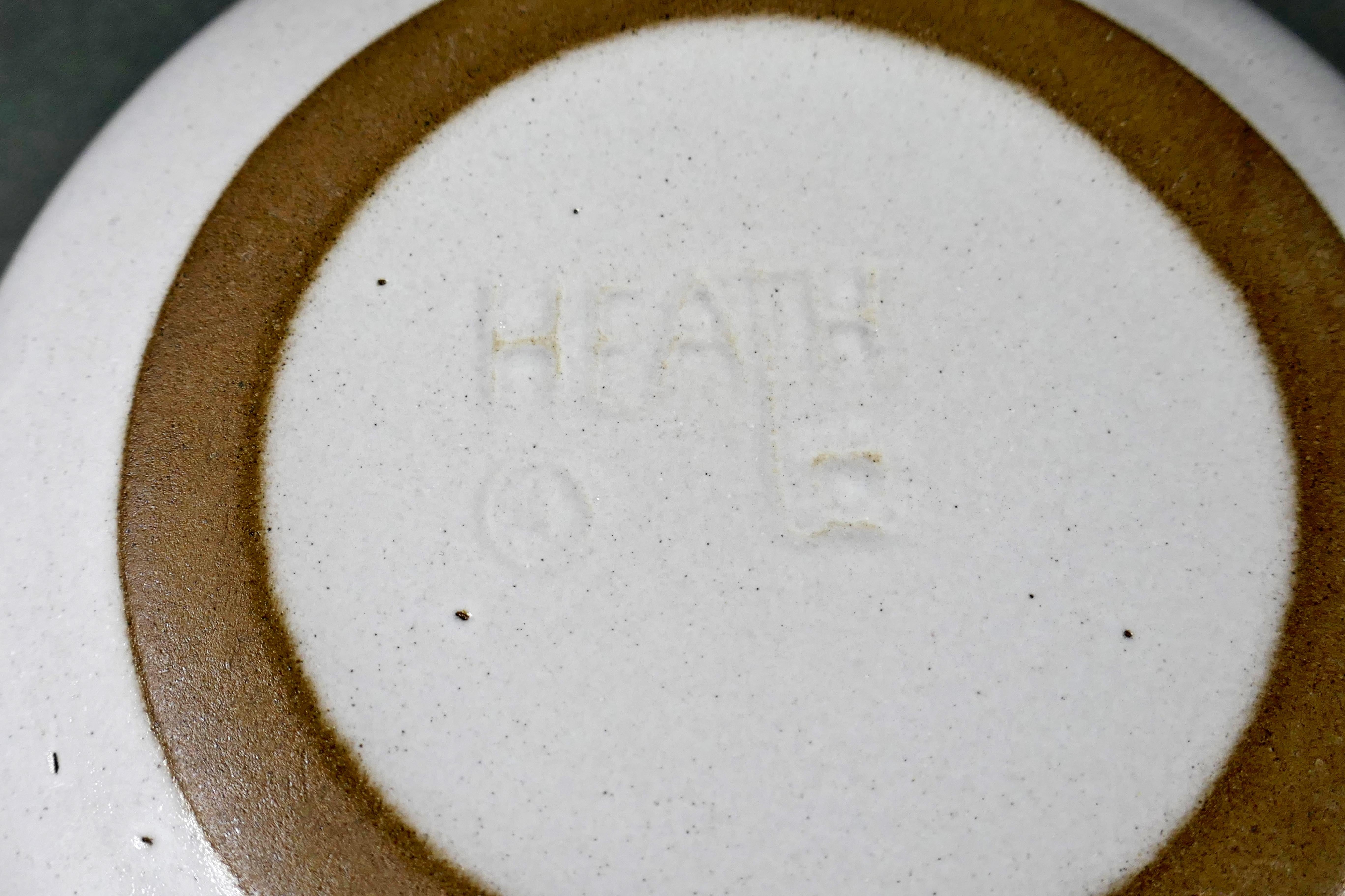 Cast Heath Stoneware Ceramic White Ashtray