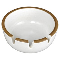 Heath Stoneware Ceramic White Ashtray