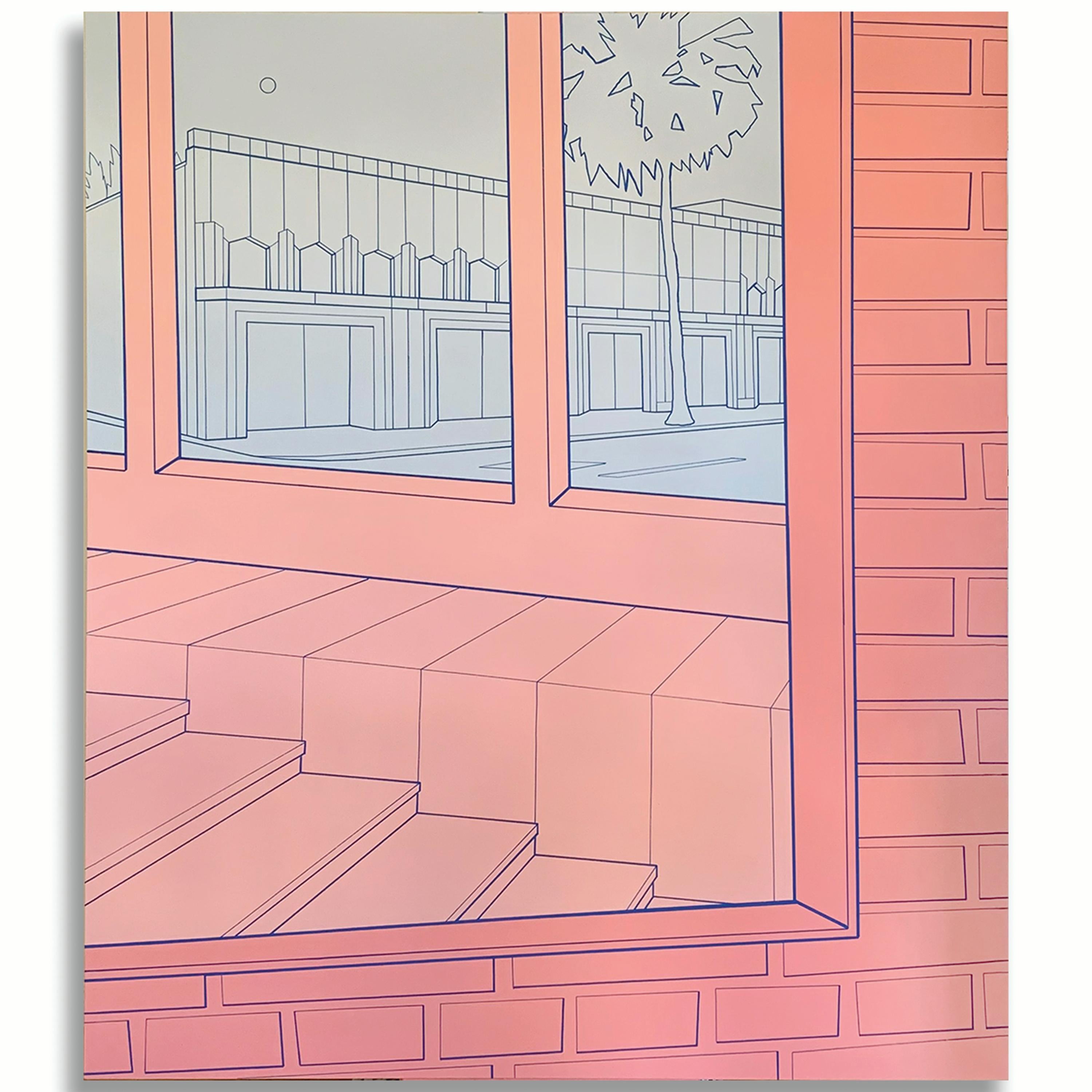 Brighton Way (Pink & Blue), 2019 - Contemporary Painting by Heath West