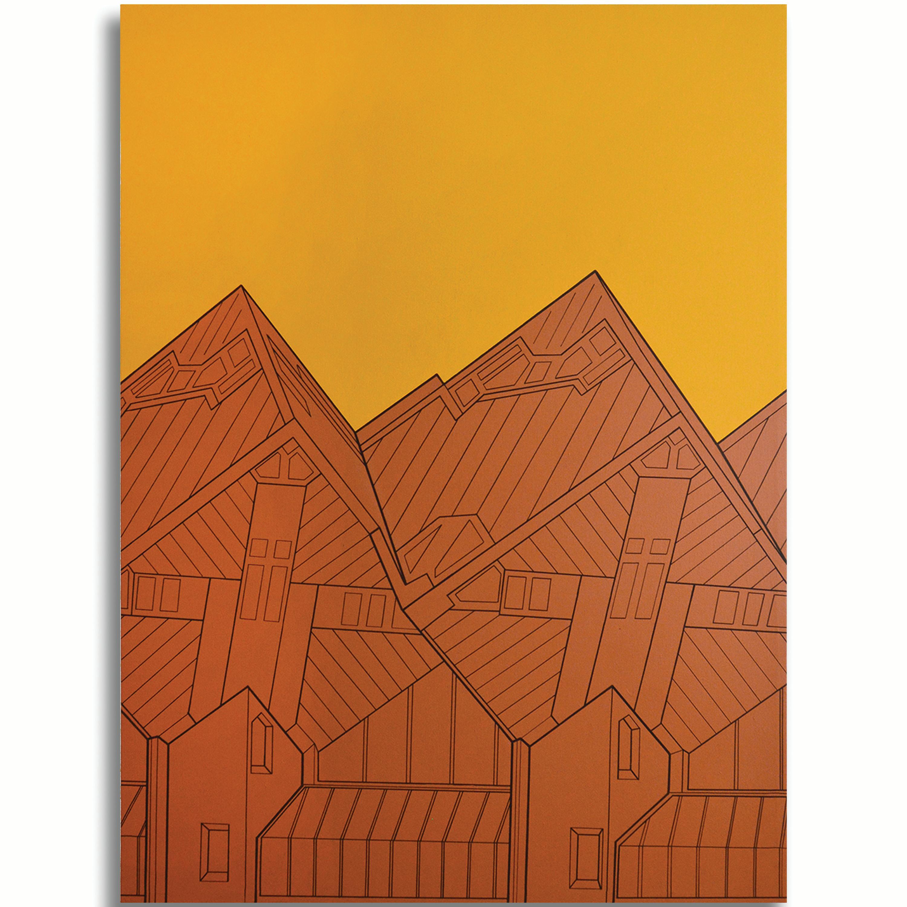 Kubuswoninge, 2019 - Orange Interior Painting by Heath West