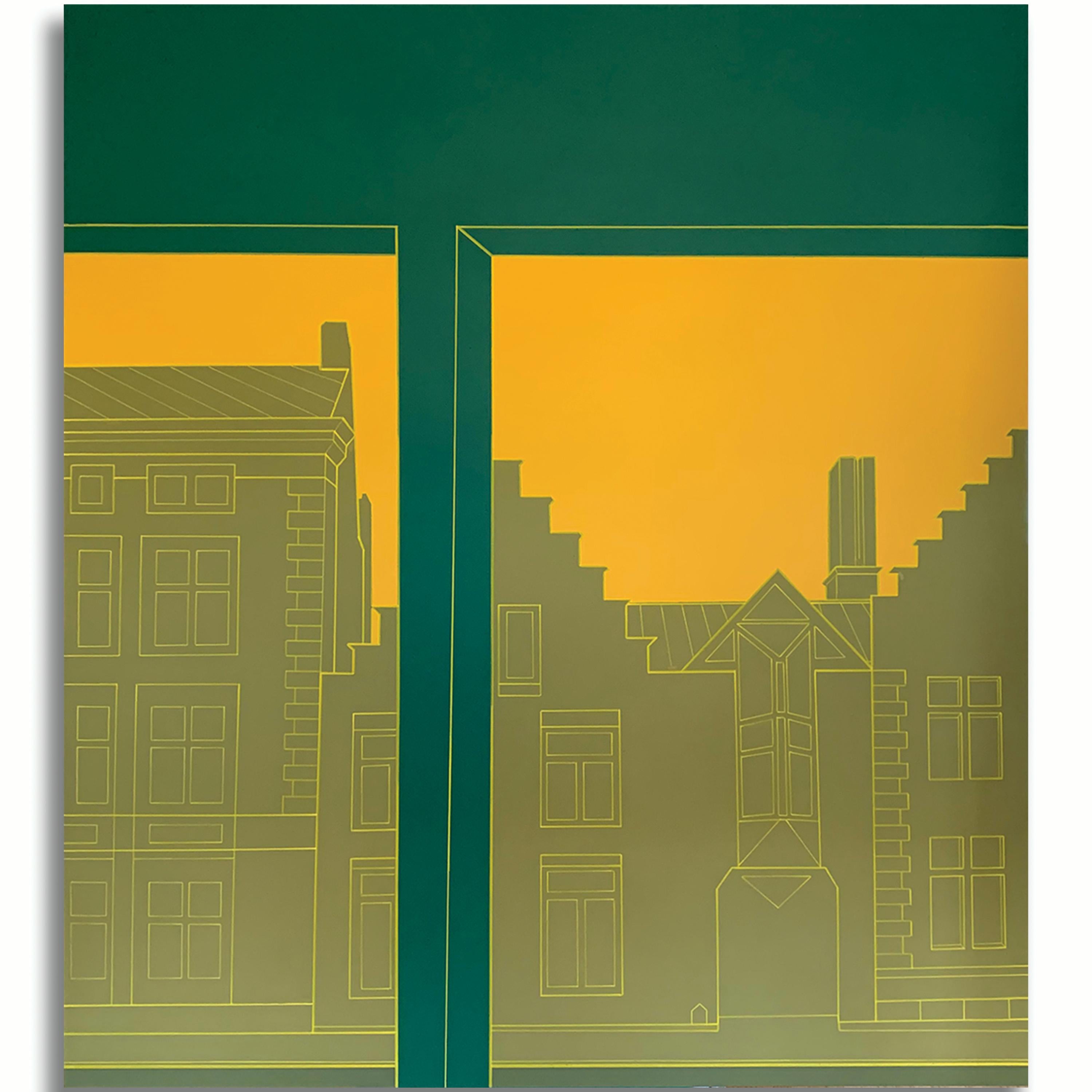 Verversdijk (Yellow & Green), 2019 - Painting by Heath West