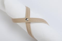 HEATHCLIFF - Set of 2 Napkin Holders - Cappuccino Beige & Luna White
