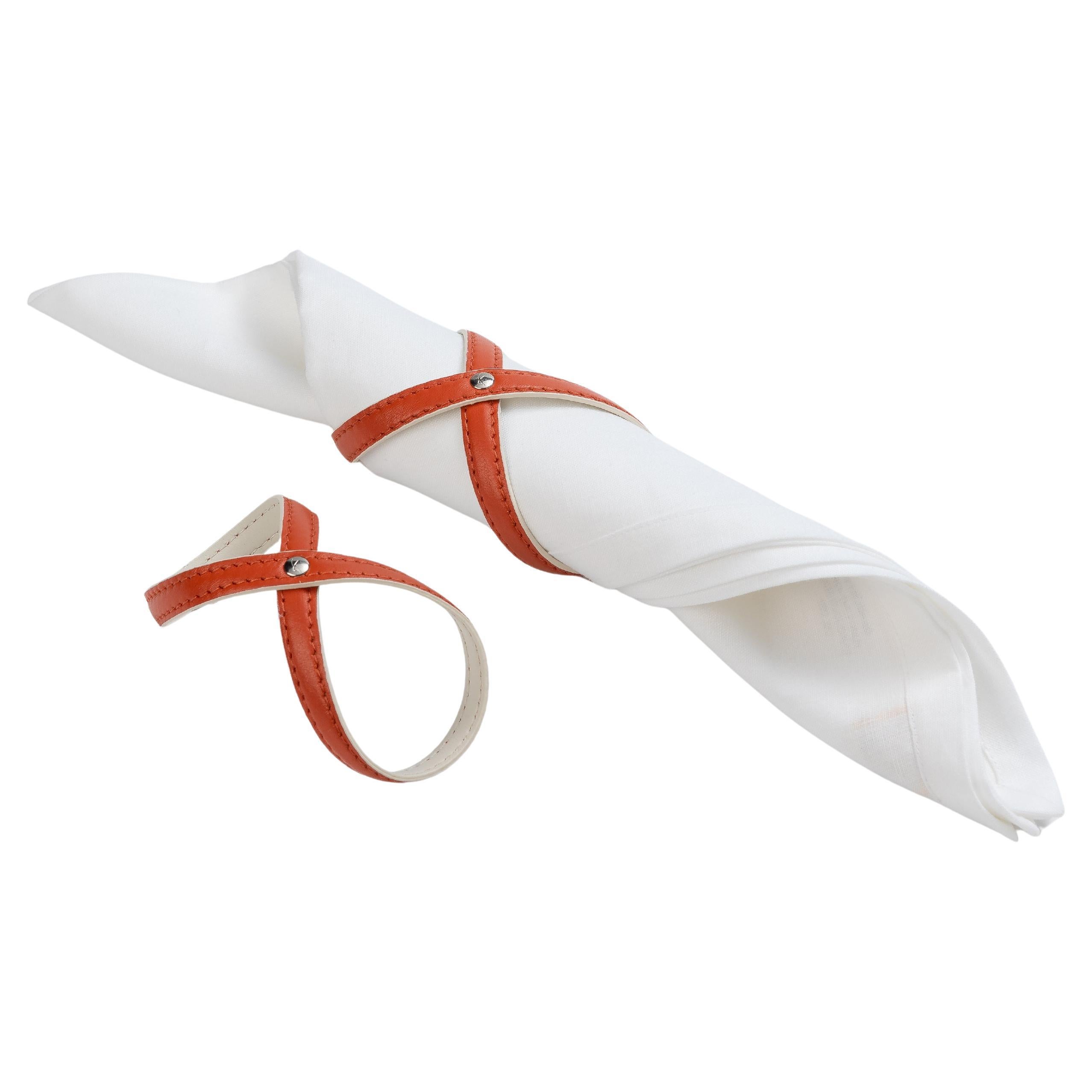 HEATHCLIFF Set de 2 servilleteros - Spritz Naranja y Luna Blanco