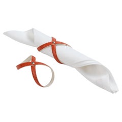 HEATHCLIFF 2er-Set Serviettenringe - Spritz Orange und Luna White