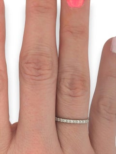 Heather  14k White Gold Diamond Band with .45 CTW Natural Diamonds  Size 6.5