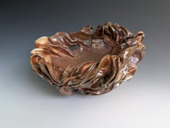 «Ember Unbound», vasija contemporánea de gres cocida en horno de leña, cerámica, escultura