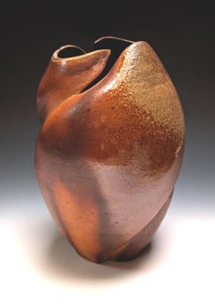 "Shadows of Others", Contemporary Vase, Green, Stoneware, Ceramic, Sculpture