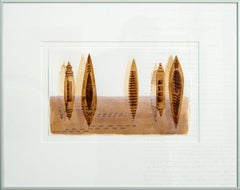 Conversing - a narrative of journey and change, mixed media, paper and vessel